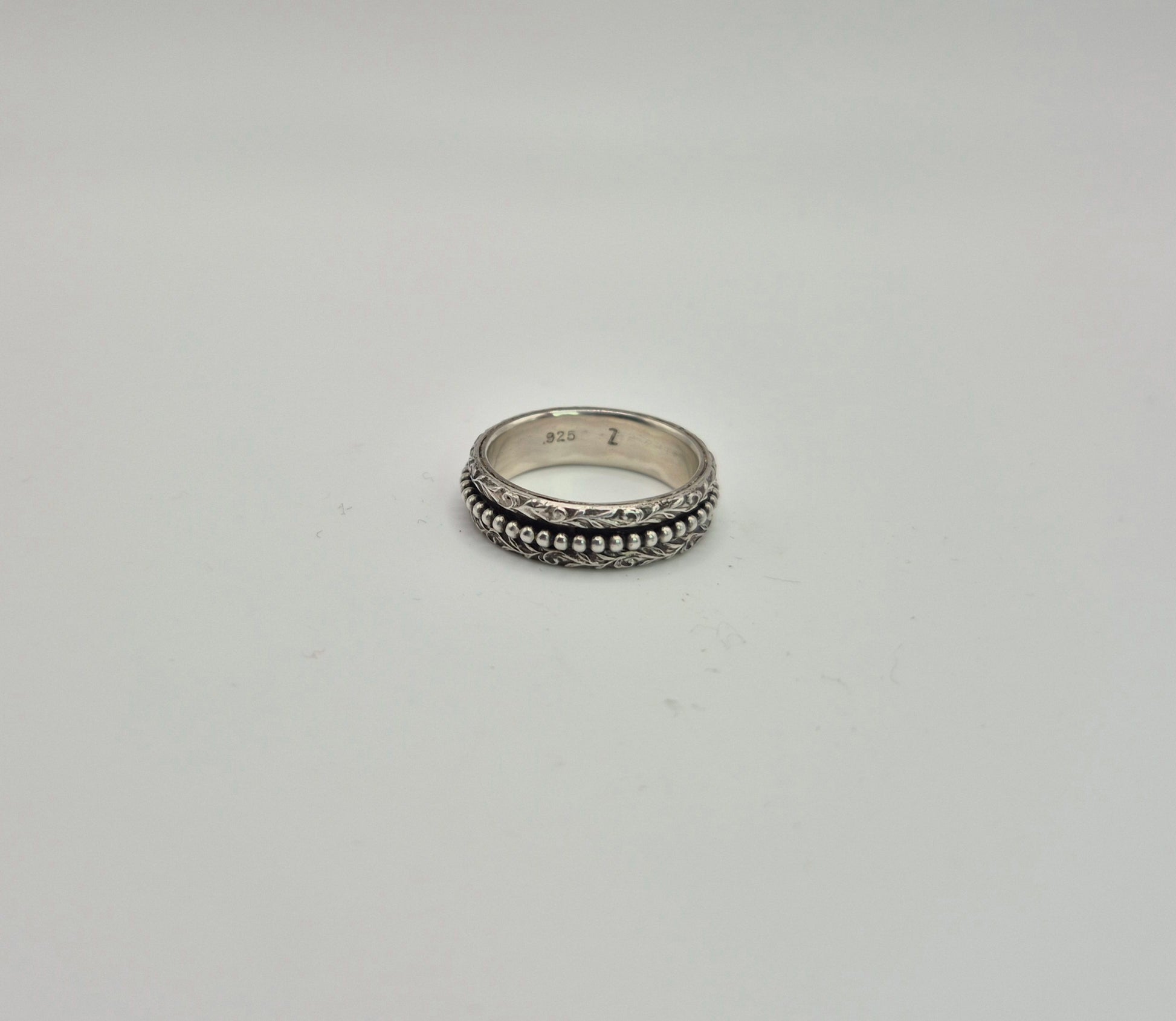 Spinner ring on white background