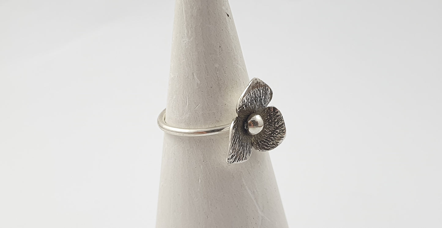 Sterling Silver Flower Ring