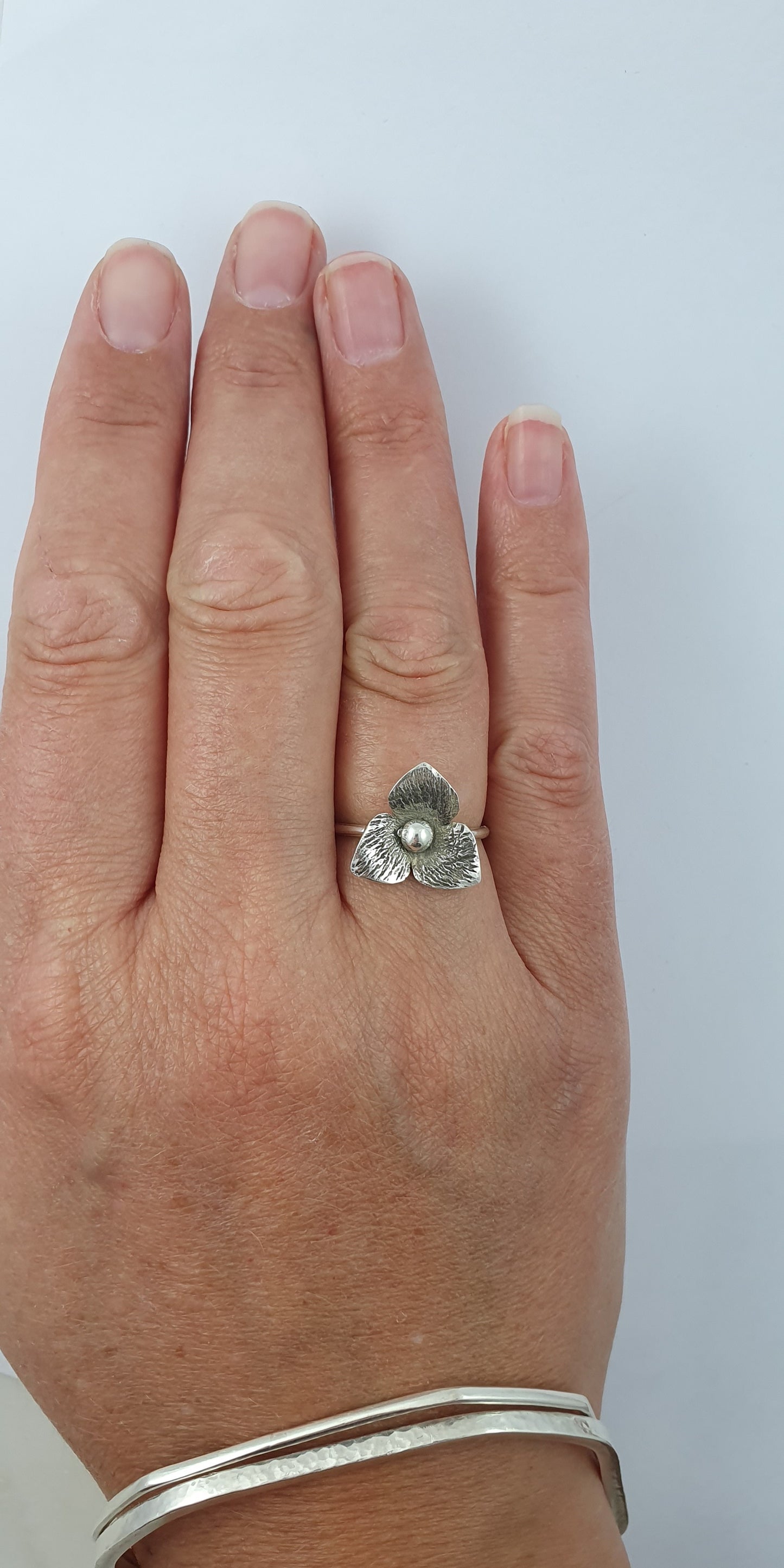 Sterling Silver Flower Ring