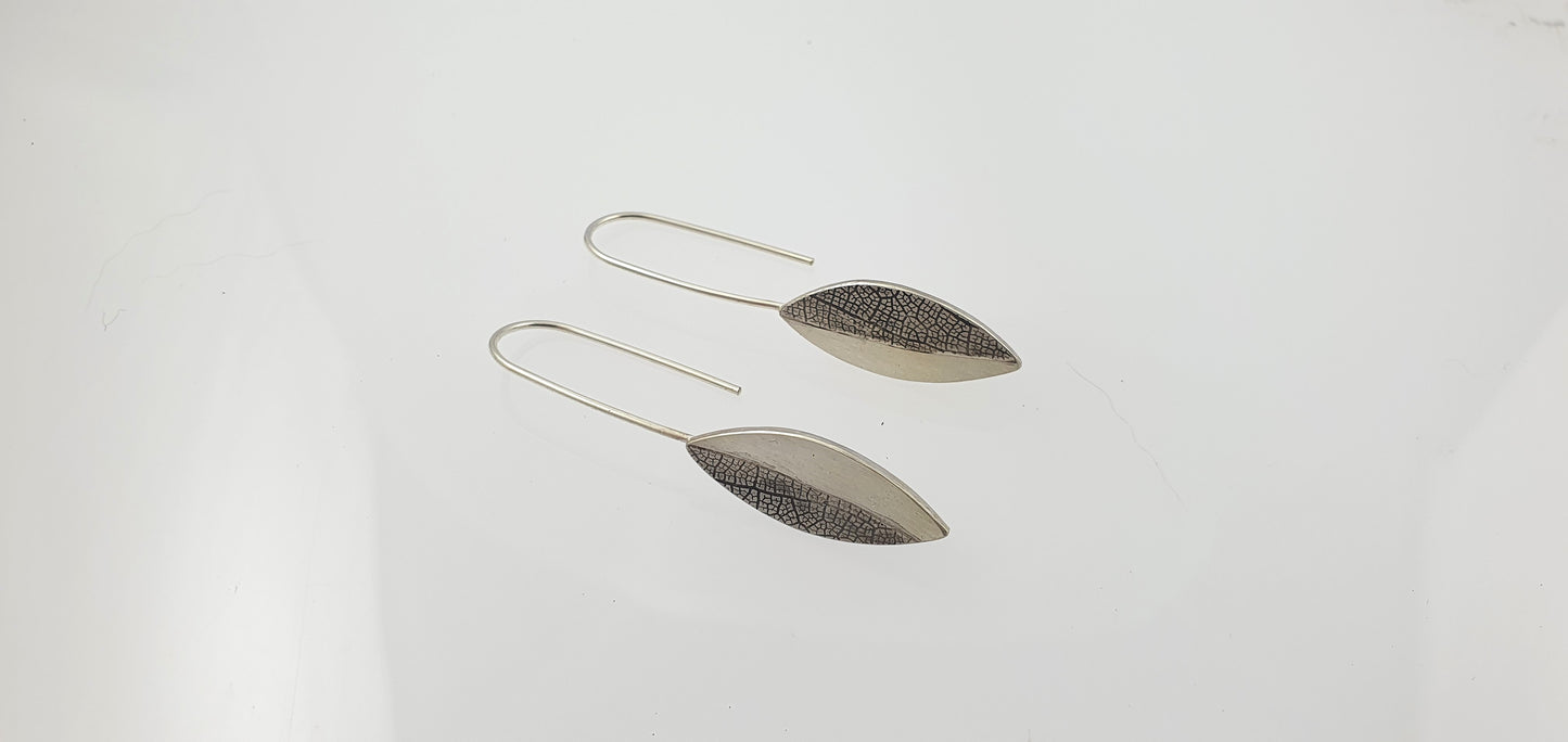 Leaf Texture Contrast Earrings