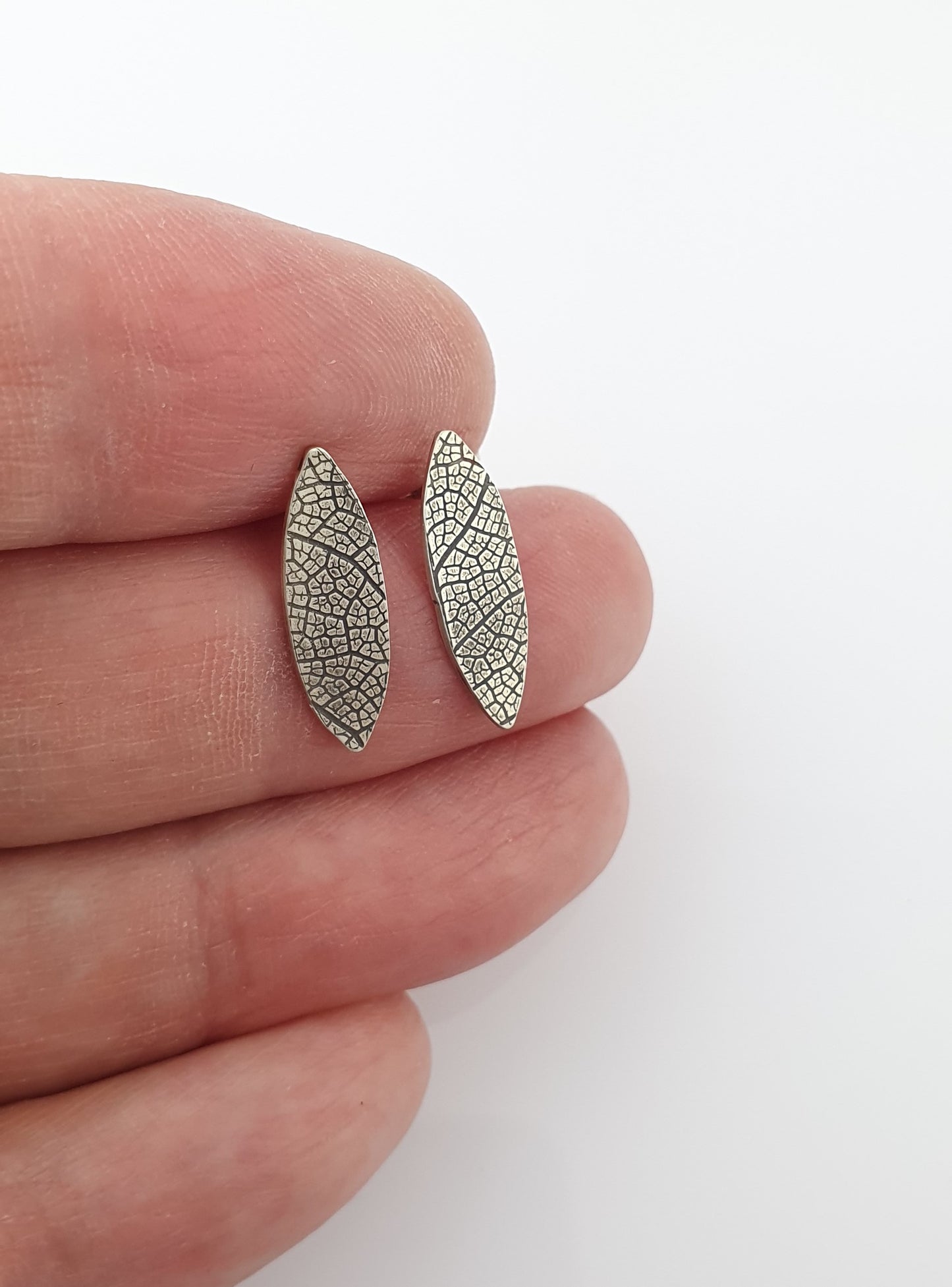 Leaf Texture Stud Earrings