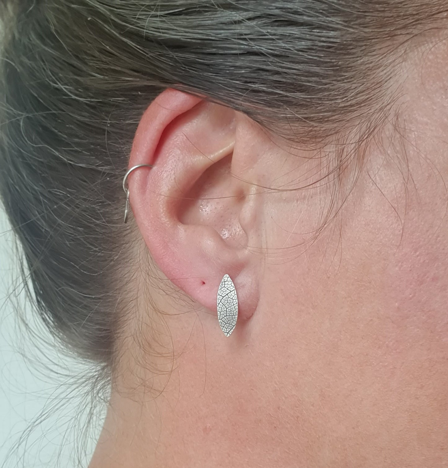 Leaf Texture Stud Earrings