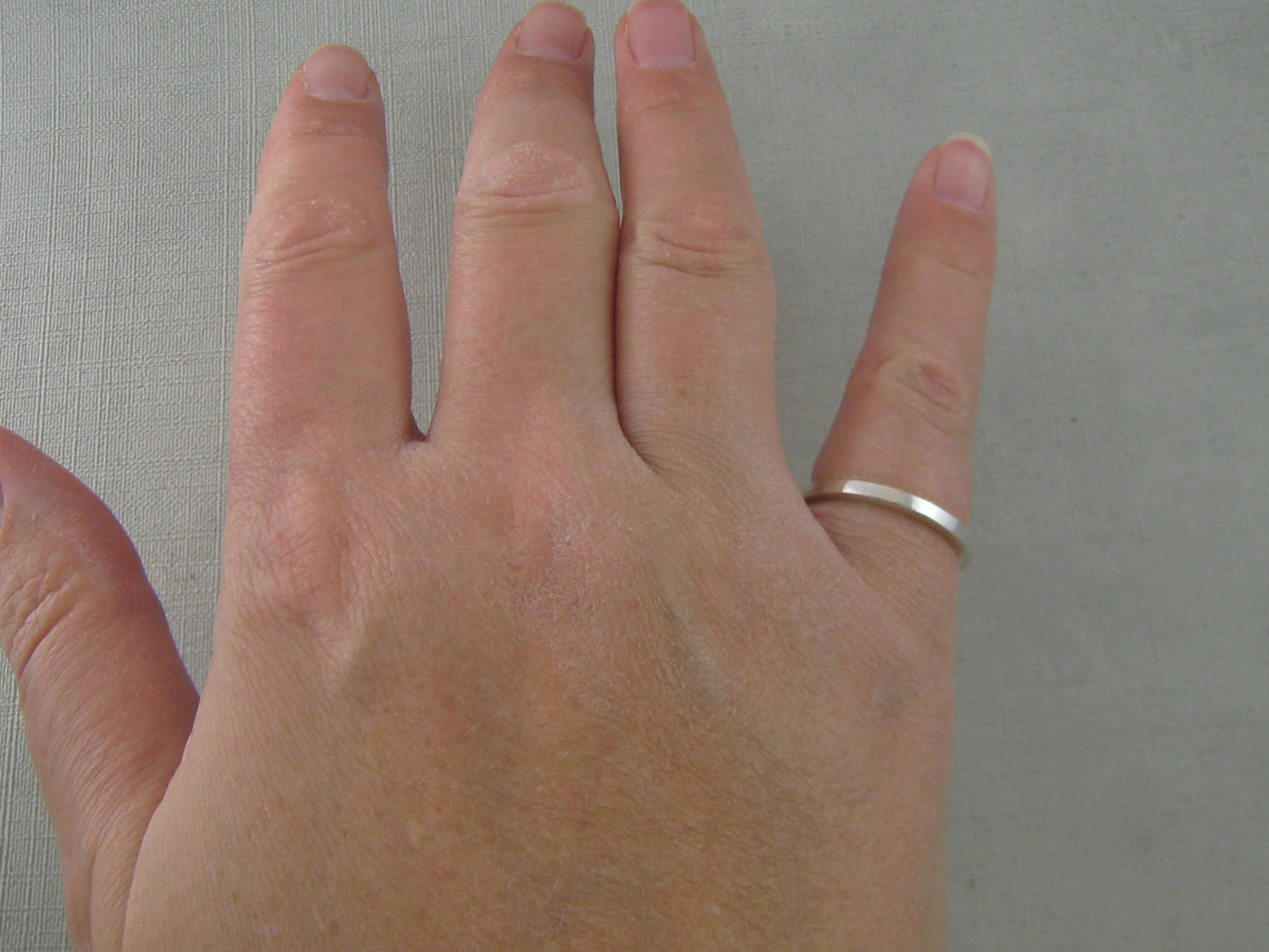 Slim Hammered Stacker Ring