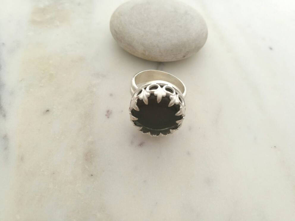 Smoky Quartz Glass Ring