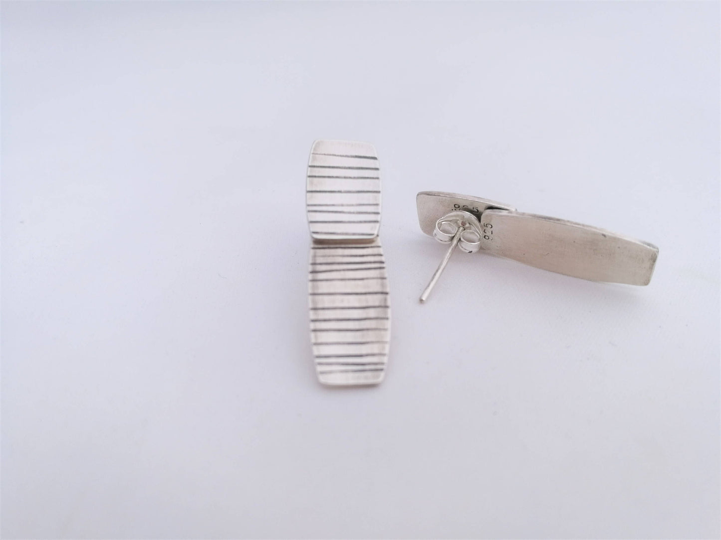 Textured Rectangle Ear Jackets