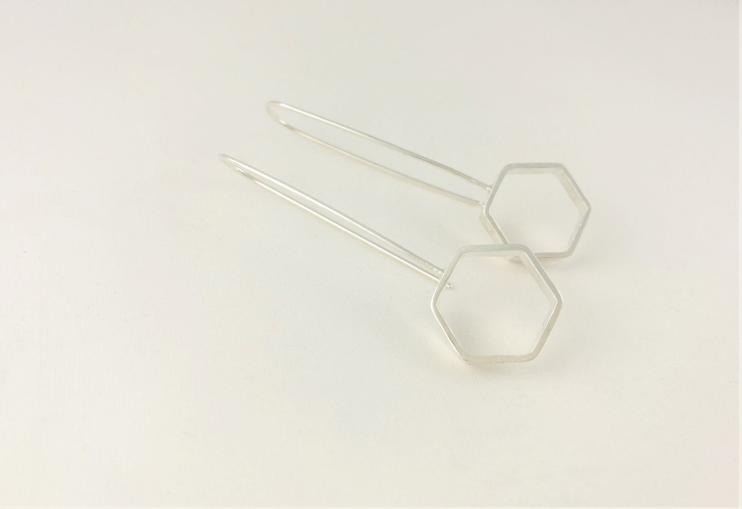 Minimalist Hexagon Earrings