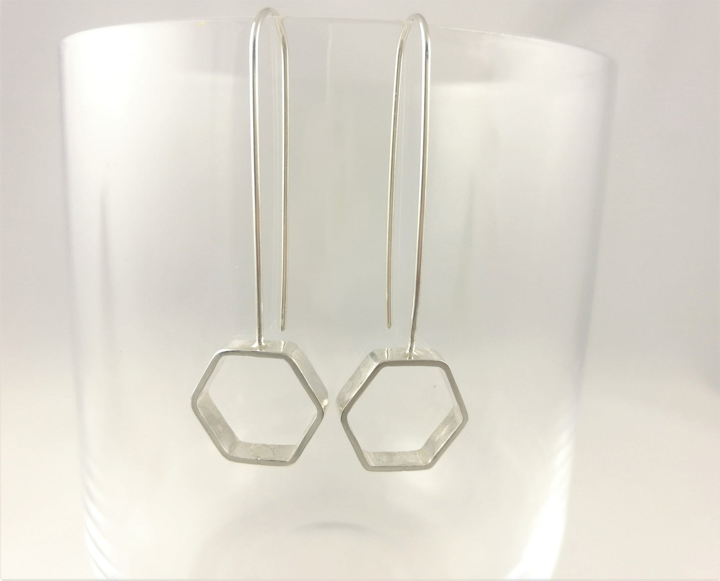 Minimalist Hexagon Earrings