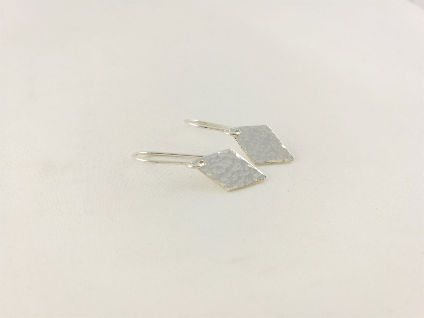 Hammered Diamond Earrings