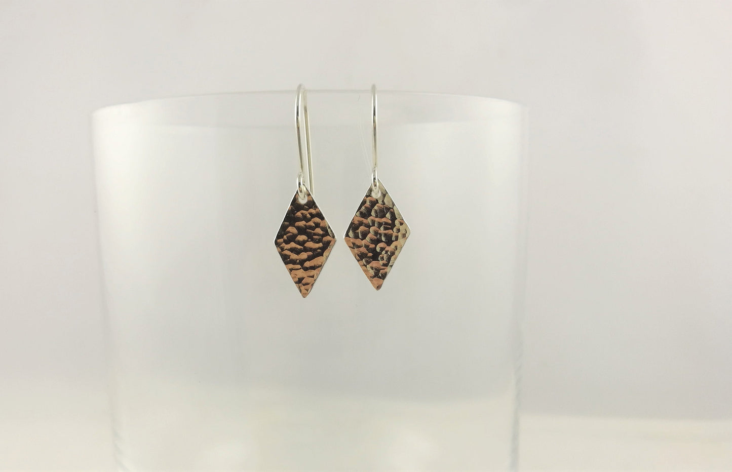 Hammered Diamond Earrings