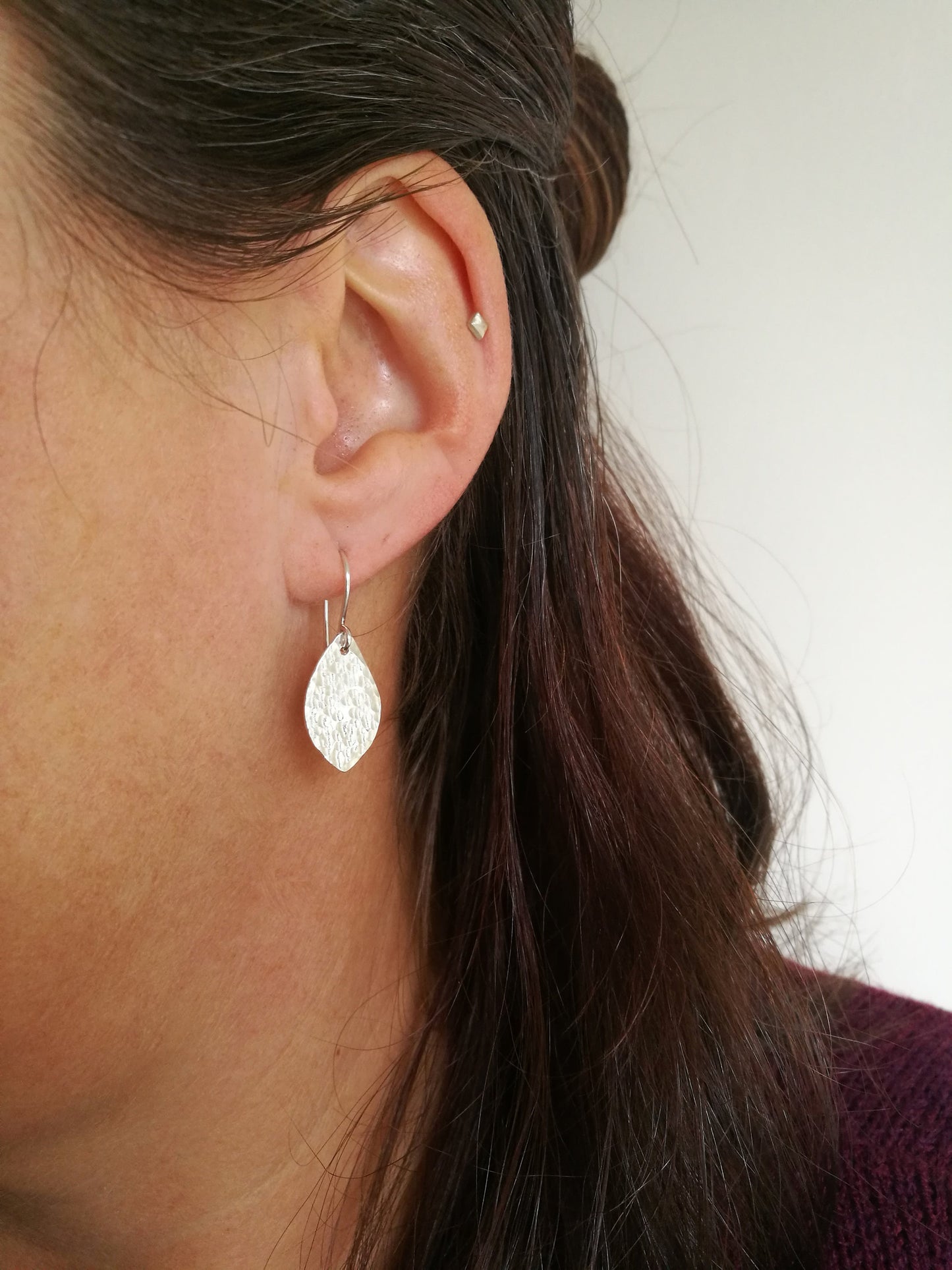 Hammered Teardrop Earrings