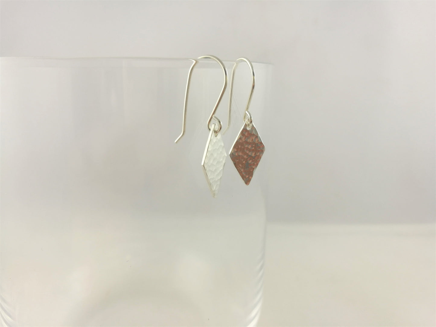 Hammered Diamond Earrings