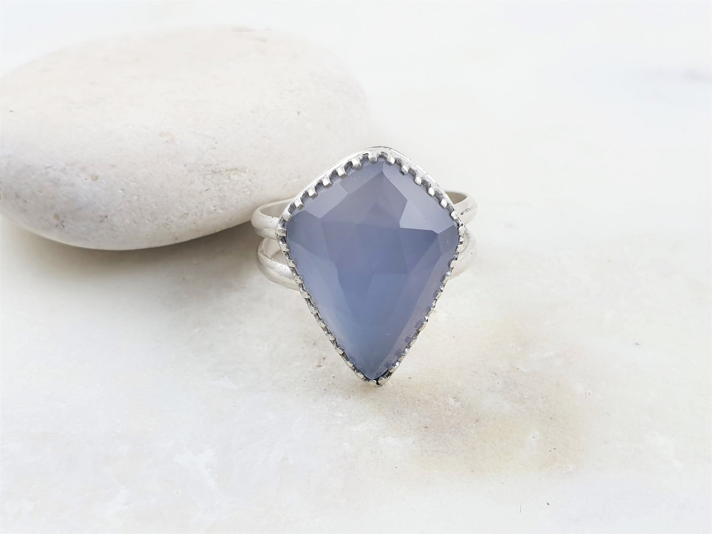Blue Chalcedony Ring