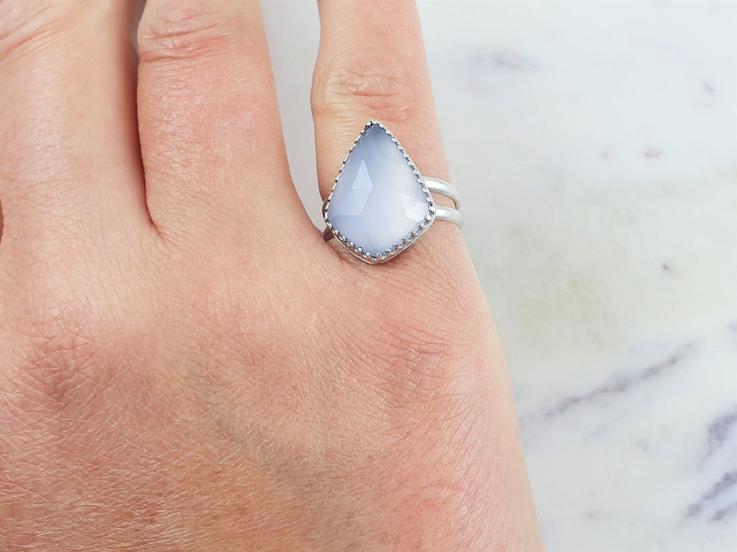 Blue Chalcedony Ring
