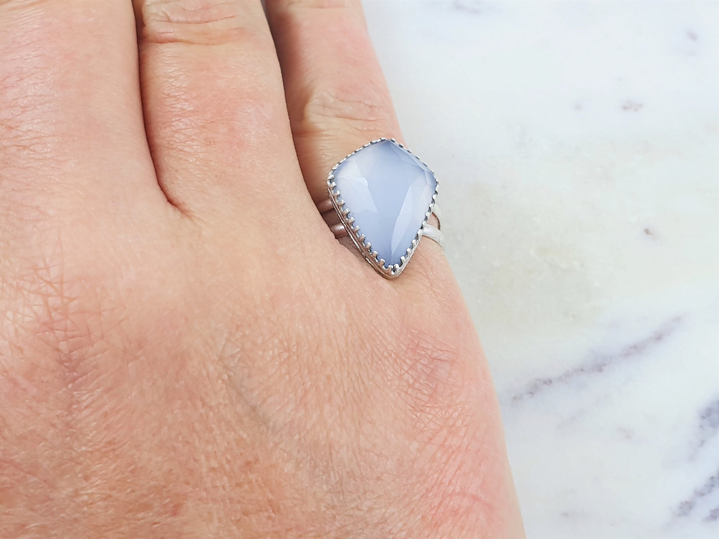 Blue Chalcedony Ring