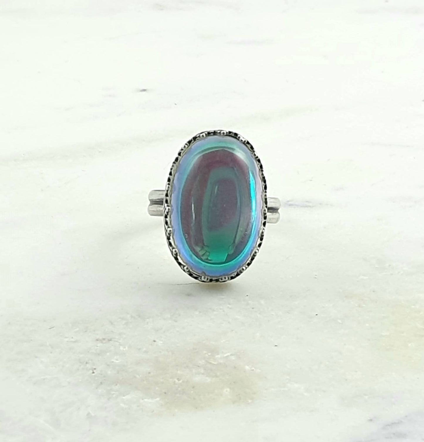 Aura Quartz Sterling Silver Ring