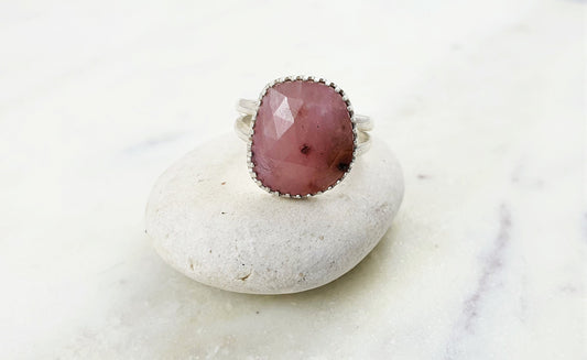 Rosecut Pink Sapphire Ring
