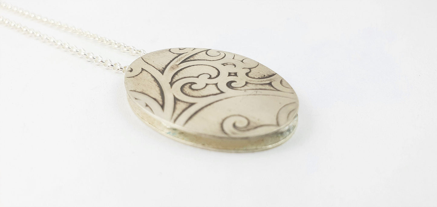 Textured Oval Pendant