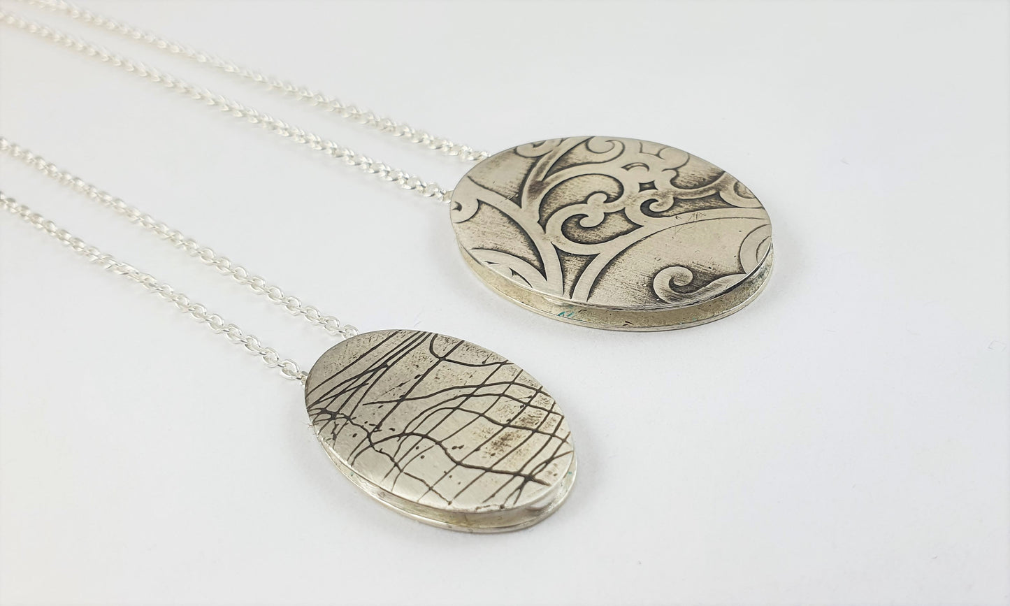 Textured Oval Pendant
