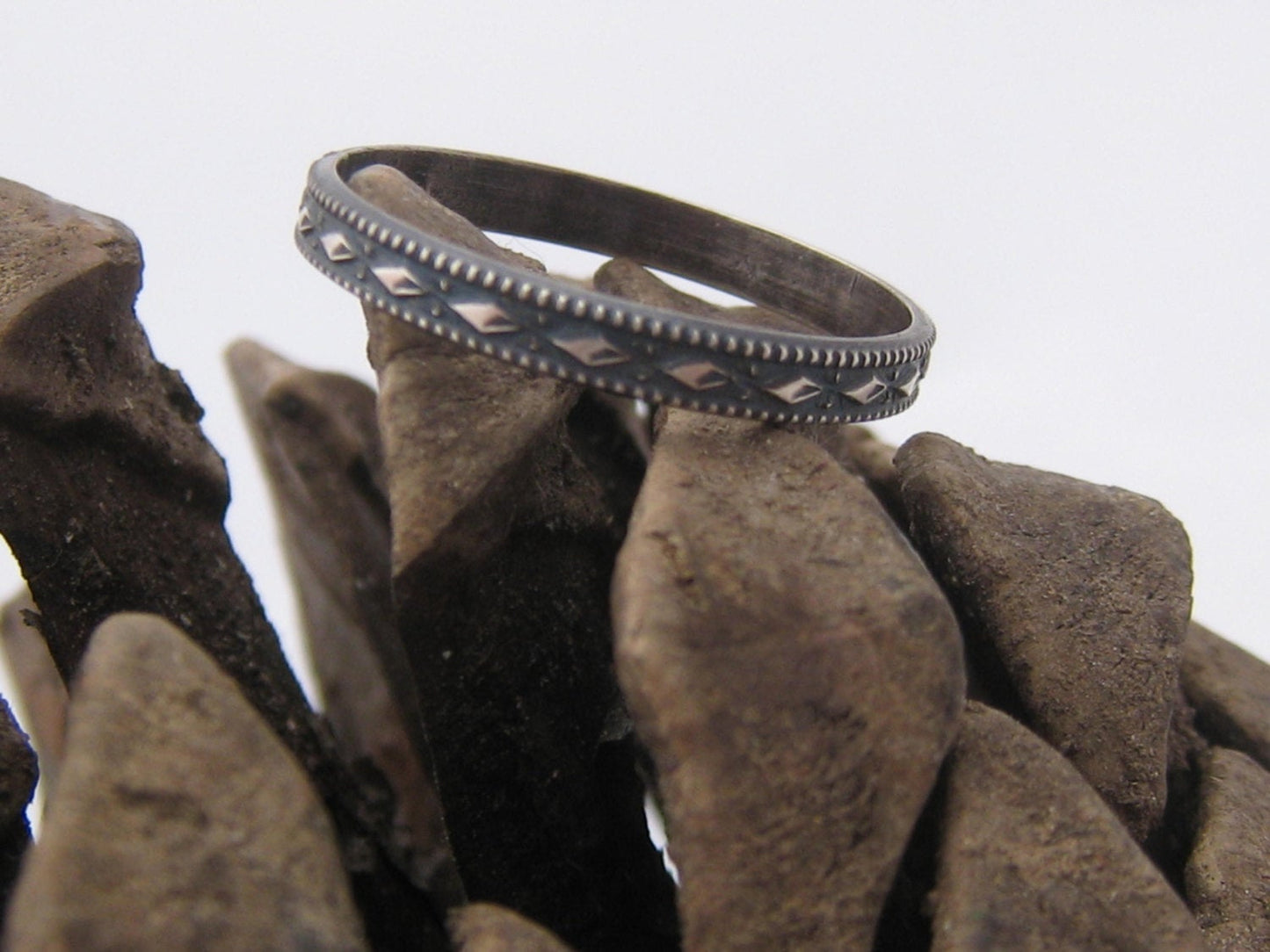 Oxidised Stacker Ring