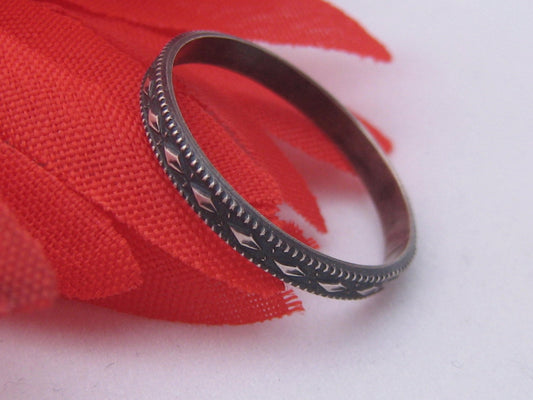 Oxidised Stacker Ring