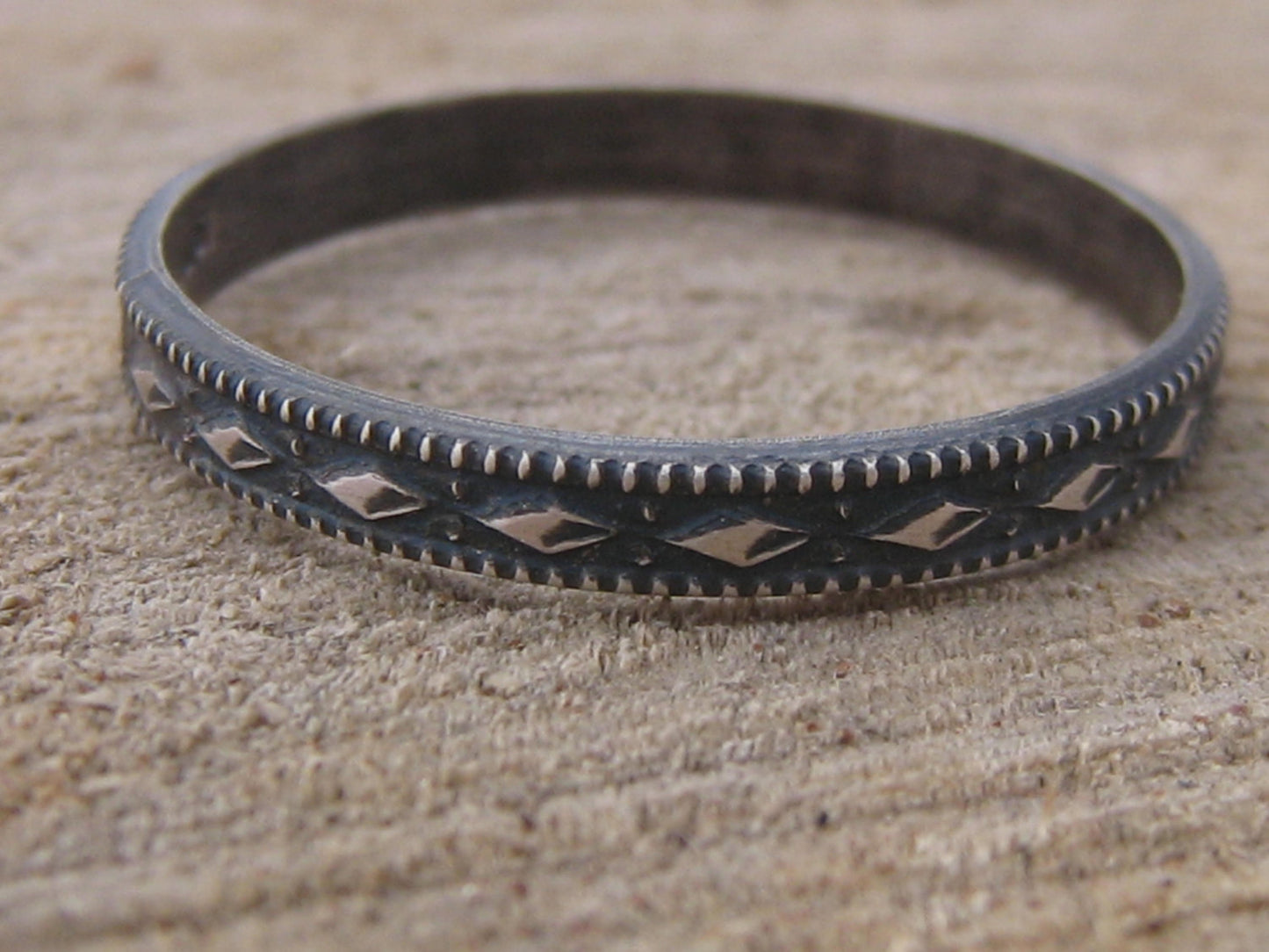 Oxidised Stacker Ring