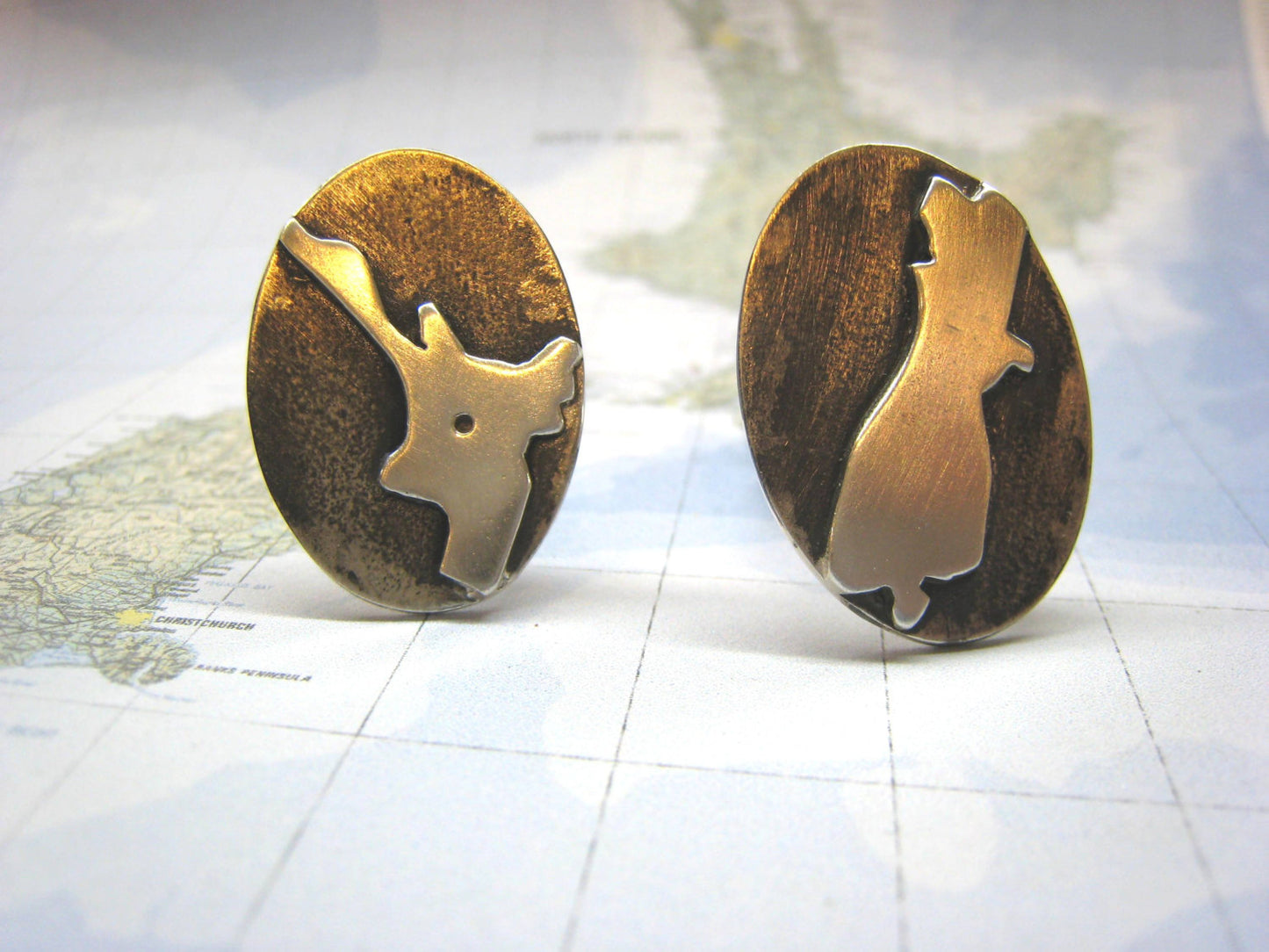 North and South Island Cufflinks