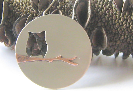 Owl in the Moon Pendant
