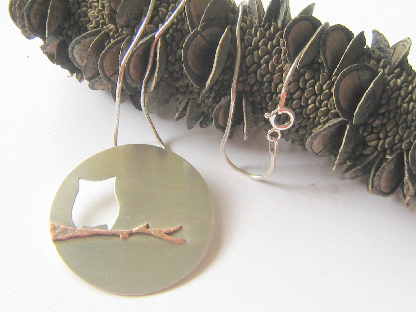Owl in the Moon Pendant