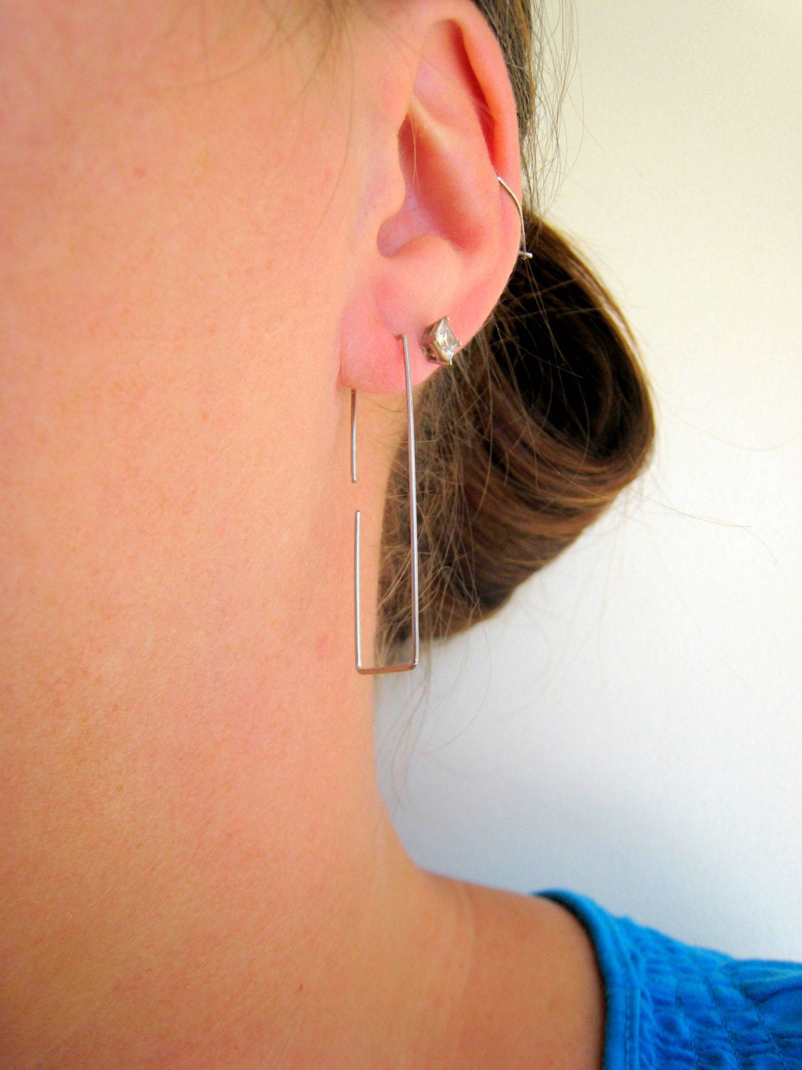 Rectangle Hoop Earrings