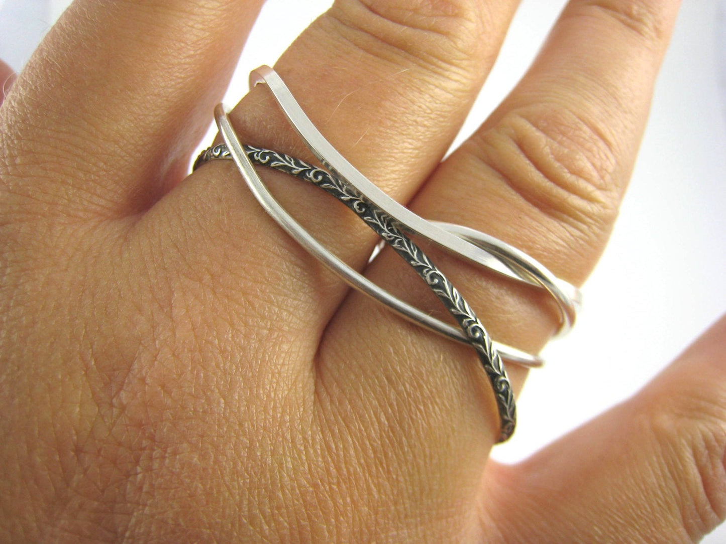 Single and Double Two Finger Ring
