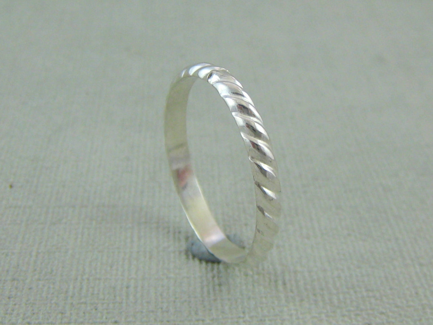 Silver "Twist" Stacker Ring
