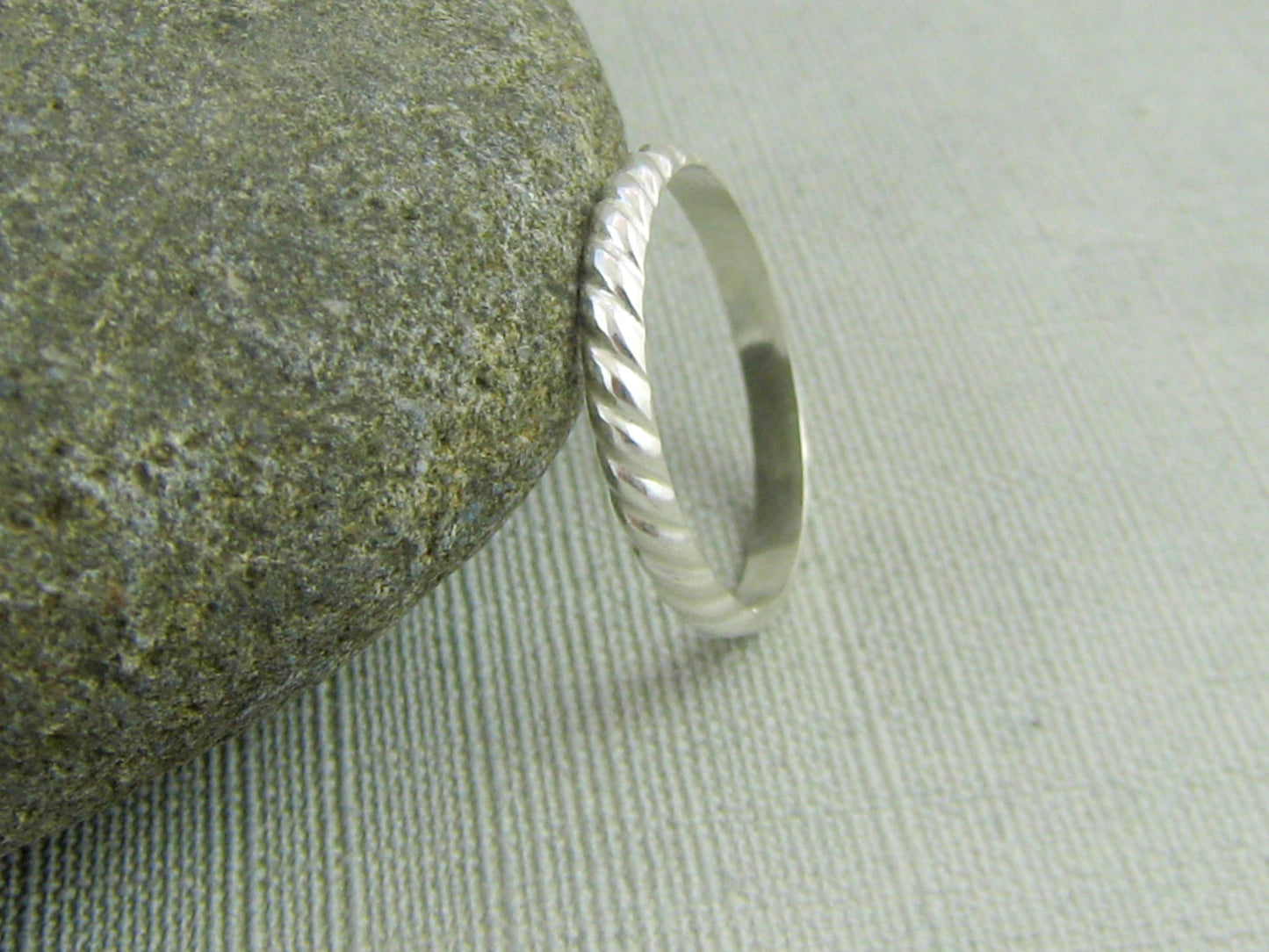 Silver "Twist" Stacker Ring