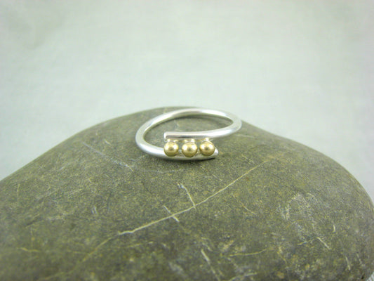 Sterling Silver and Gold Wrap Ring