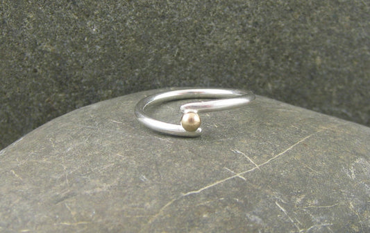 Sterling Silver and Gold Wrap Ring