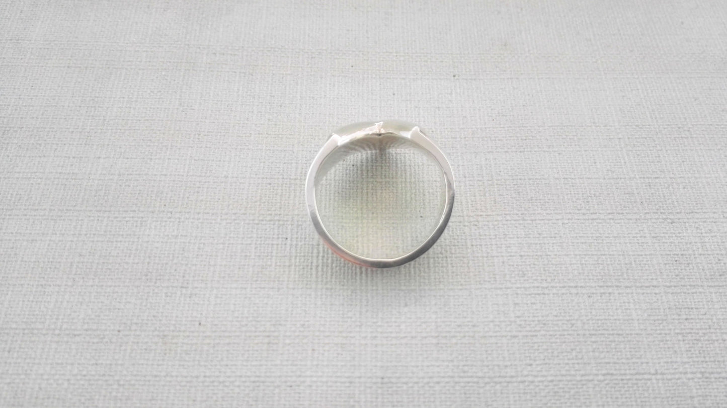 Chunky Sterling Silver Chevron Ring