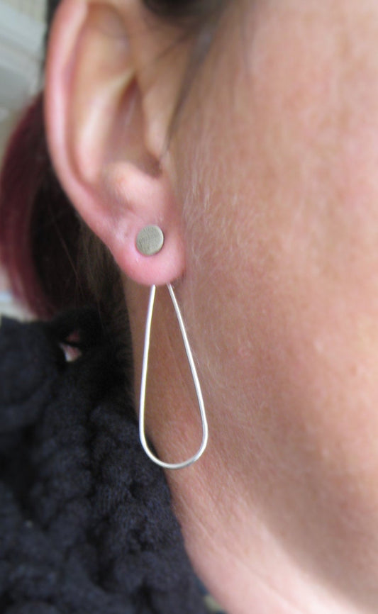 Silver Petal Ear Jacket