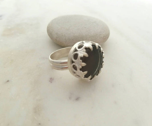 Smoky Quartz Glass Ring
