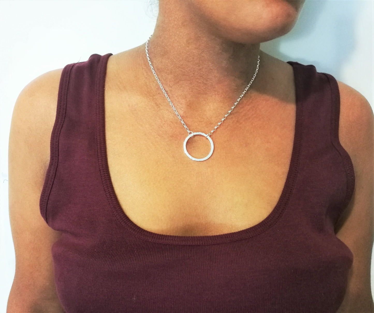 Hammered Circle "Karma" Necklace