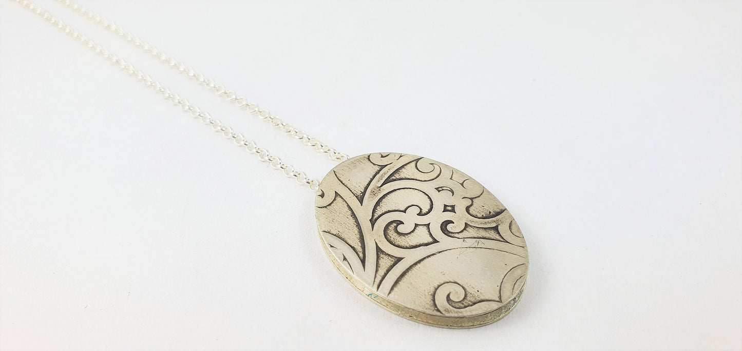 Textured Oval Pendant