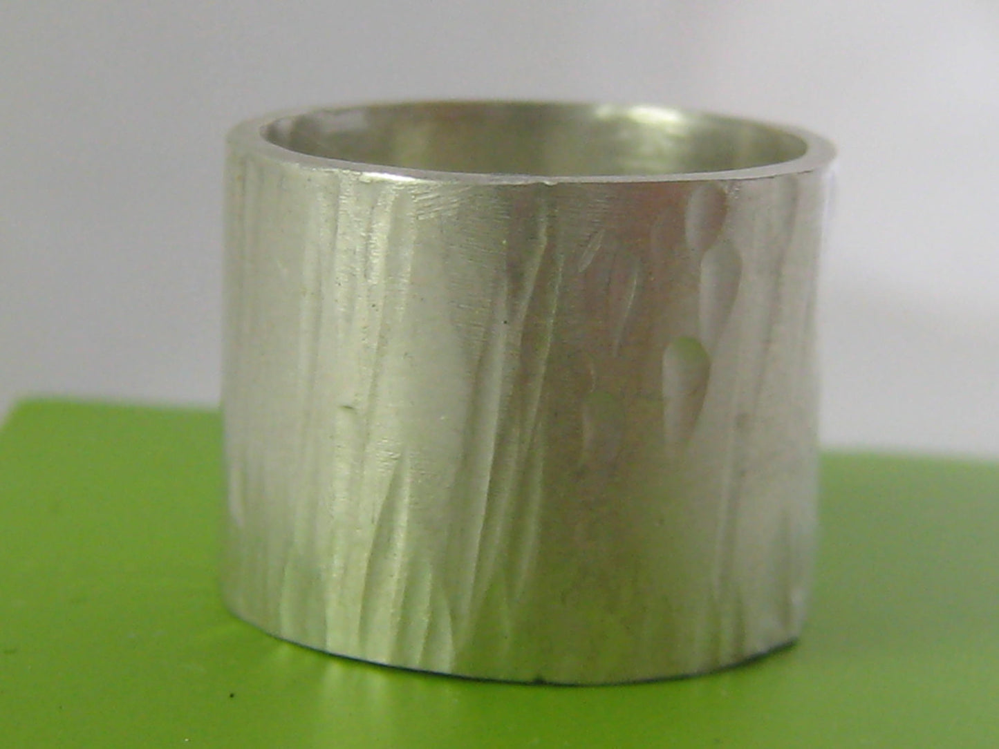 Silver Bark Wide Ring