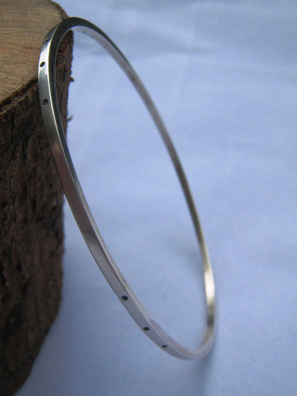 Oval Sterling Silver Bangle