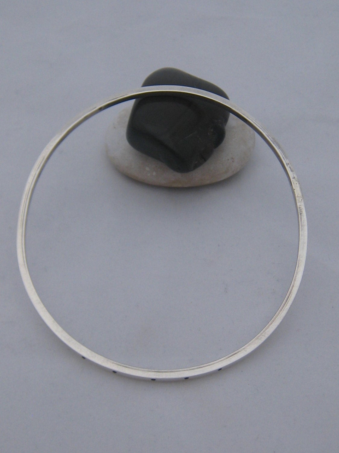 Oval Sterling Silver Bangle