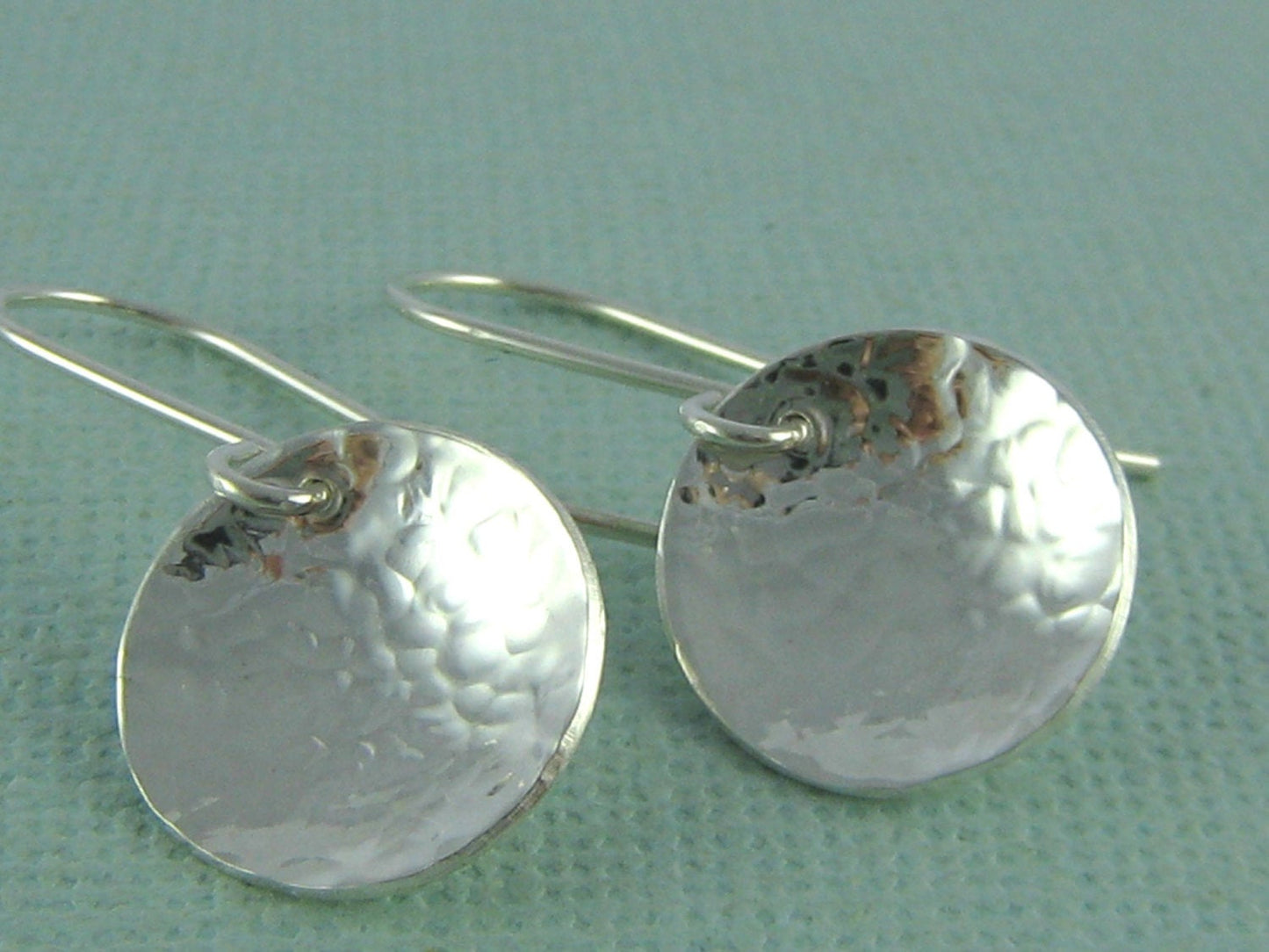 Hammered Disc Earrings