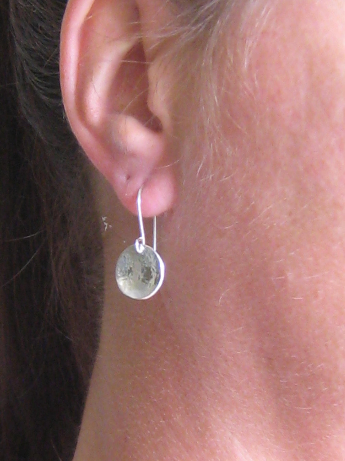 Hammered Disc Earrings