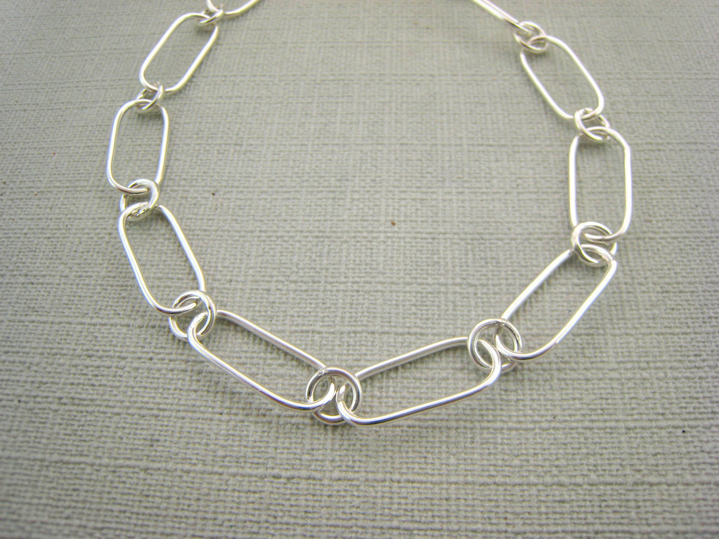 Elongated Oval Link Bracelet