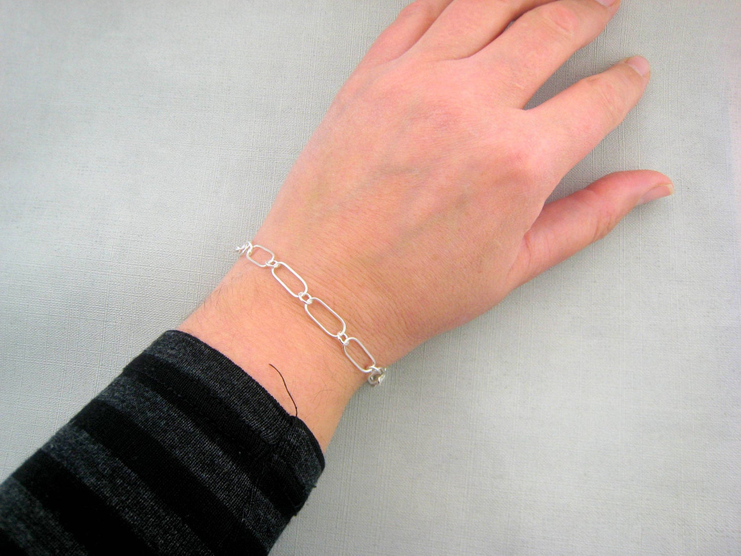 Elongated Oval Link Bracelet