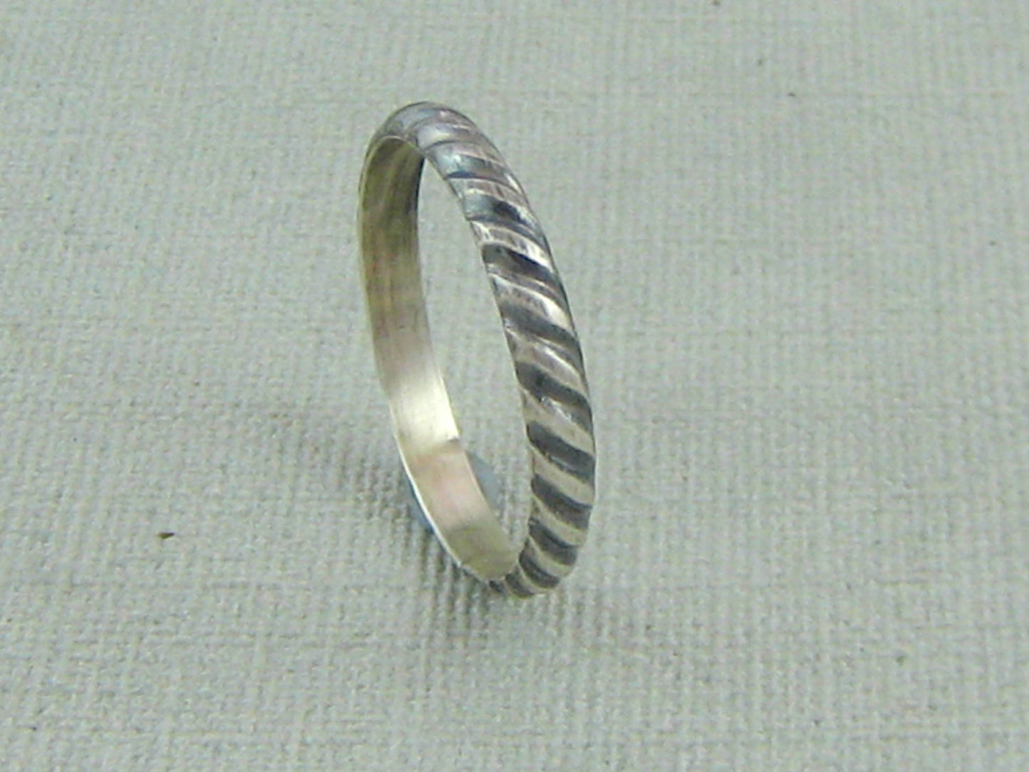 Oxidised "Twist" Stacker Ring