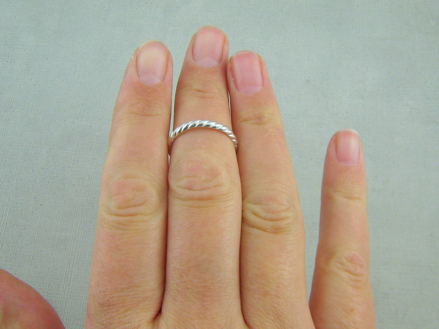 Silver "Twist" Stacker Ring